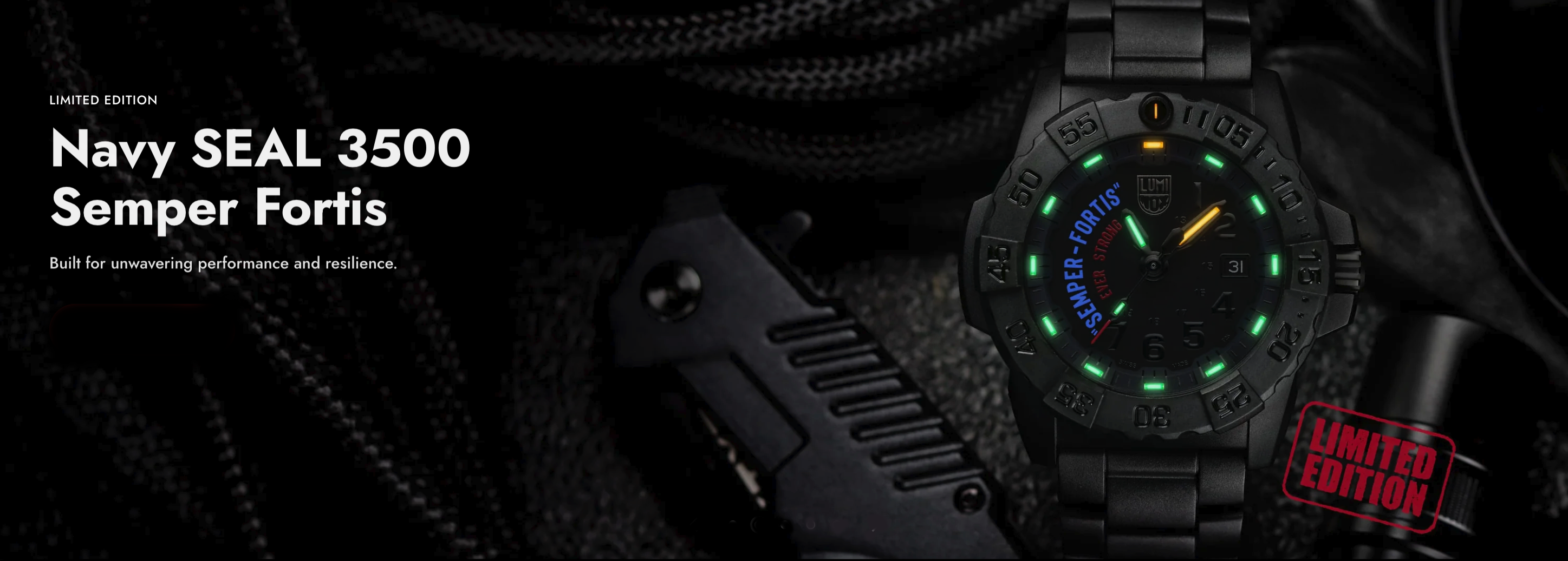 นาฬิกาข้อมือ Luminox Navy SEAL 3500 "SEMPER-FORTIS" Limited Edition ผลิตจำนวนจำกัดเพียง 775 เรือนทั่วโลก รุ่น XS.3515.N