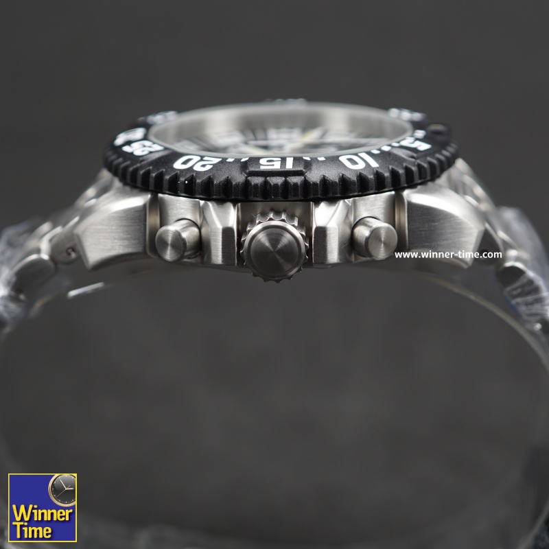 นาฬิกาLUMINOX (NAVY SEAL COLORMARK CHRONO 3180 SERIES) - Stainless Steel ขอบBlackPVD - Silver/Black รุ่น XS.3182