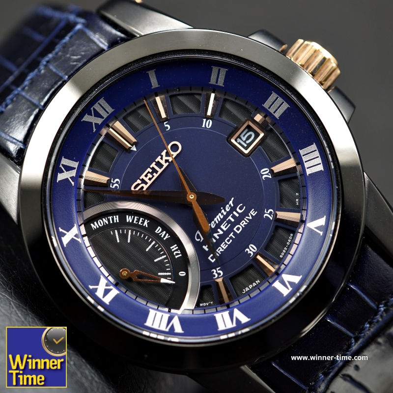 นาฬิกาSEIKO Premier Kinetic Direct Drive (Blue)รุ่น SRG012P1