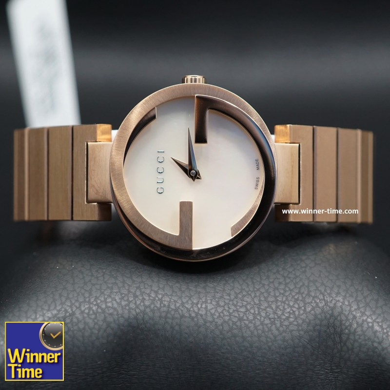 นาฬิกาGucci Interlocking Quartz Metal and Gold-Tone-Stainless-Steel Women's Watch รุ่น YA133515