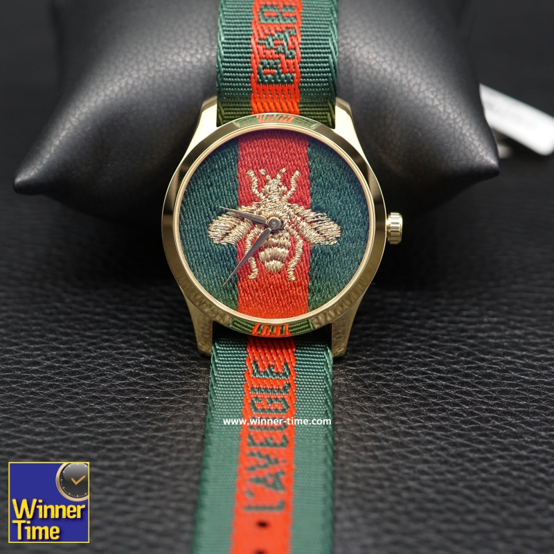 นาฬิกาGucci Unisex Nylon Dial with Embroidered Strap  One Size รุ่น YA126487A