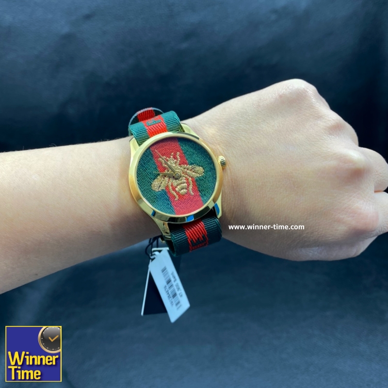 นาฬิกาGucci Unisex Nylon Dial with Embroidered Strap One Size รุ่น YA126487A นาฬิกาGucci Unisex Nylon Dial with Embroidered Strap One Size รุ่น YA126487A