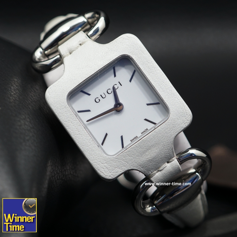 นาฬิกาGucci 1921 Series White Leather Bangle Ladies Watch รุ่น YA130404