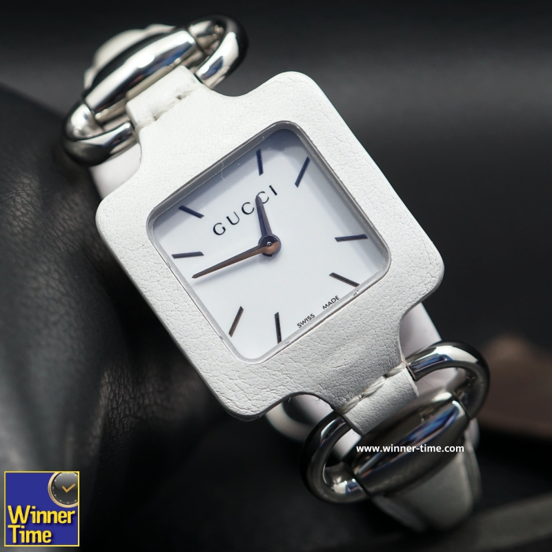 นาฬิกาGucci 1921 Series White Leather Bangle Ladies Watch รุ่น YA130404