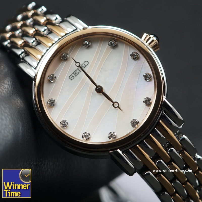 นาฬิกาSeiko Quartz Swarovski Crystals รุ่น SFQ806P1 Women's Watch