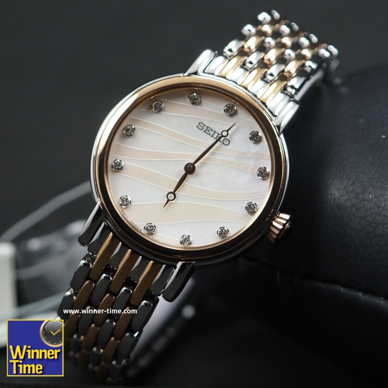 นาฬิกาSeiko Quartz Swarovski Crystals รุ่น SFQ806P1 Women's Watch
