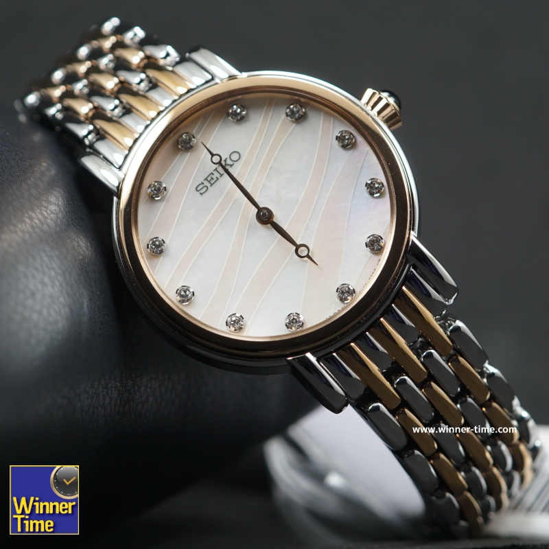 นาฬิกาSeiko Quartz Swarovski Crystals รุ่น SFQ806P1 Women's Watch