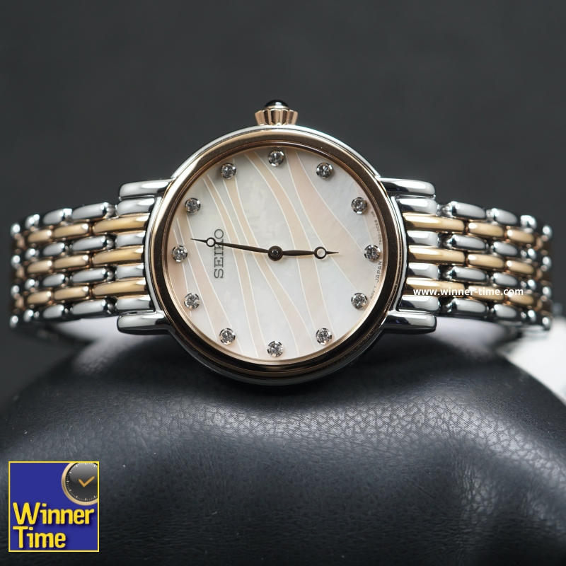 นาฬิกาSeiko Quartz Swarovski Crystals รุ่น SFQ806P1 Women's Watch