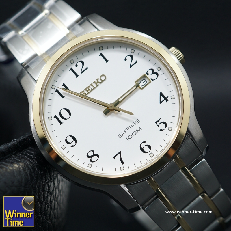 นาฬิกา Seiko Sapphire Quartz Two Tone 100M รุ่น SGEH68P1 Men's Watch