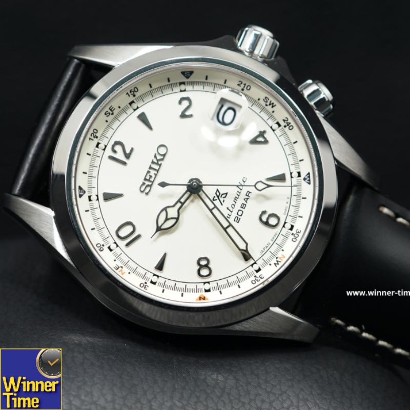 นาฬิกาSeiko Prospex IVORY Alpinist New 2020 Black Leather Band รุ่น  SPB119J1,SPB119J,SPB119
