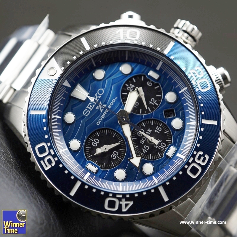 นาฬิกาSeiko Prospex Save The Ocean special Edition Solar Chronograph Divers 200m รุ่น SSC741P1,SSC741P,SSC741