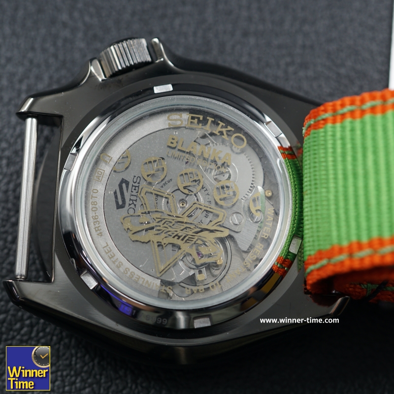 นาฬิกาSeiko 5 Sports Street Fighter V Limited Edition BLANKA Model รุ่น SRPF23K1,SRPF23K,SRPF23