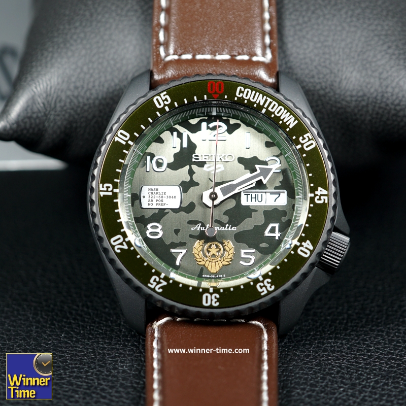 นาฬิกาSeiko 5 Sports Street Fighter V Limited Edition GUILE Model รุ่น SRPF21K1,SRPF21K,SRPF21