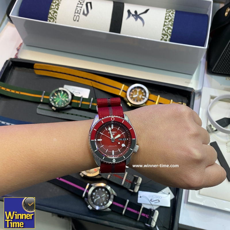 นาฬิกาSEIKO 5 SPORTS x NARUTO & BORUTO Limited Edition 6,500 Pcs.รุ่น SRPF67K1,SRPF67K,SRPF67,(SARADA)