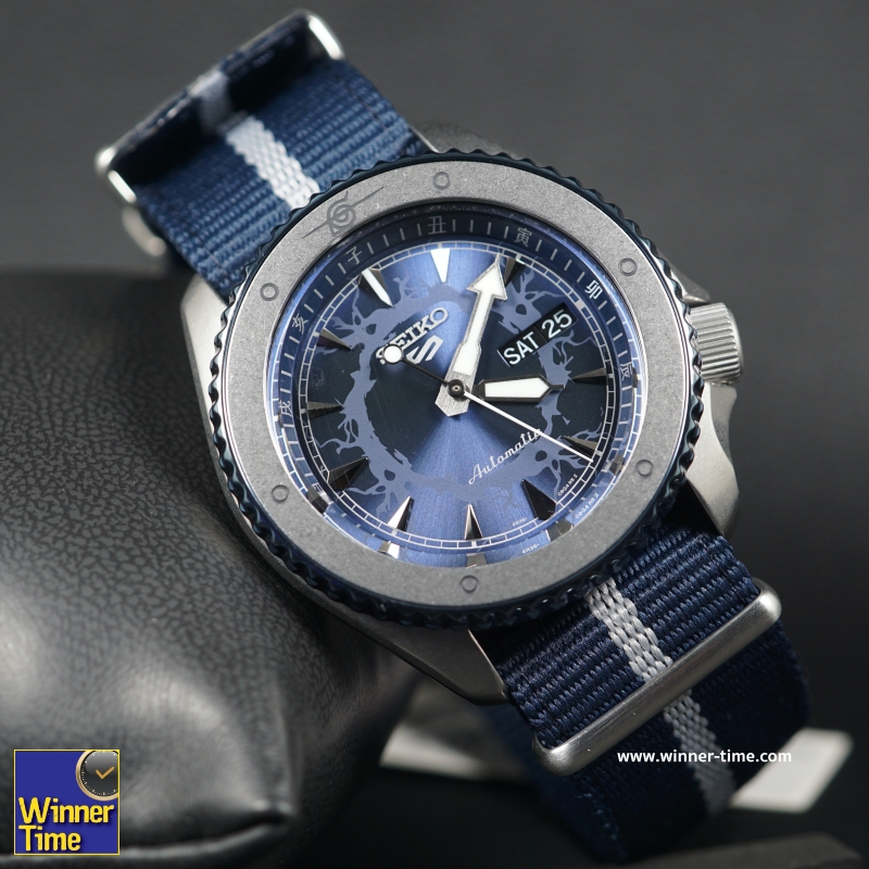 นาฬิกาSEIKO 5 SPORTS x NARUTO & BORUTO Limited Edition 6,500 Pcs.รุ่น SRPF69K1,SRPF69K,SRPF69, (SASUKE)