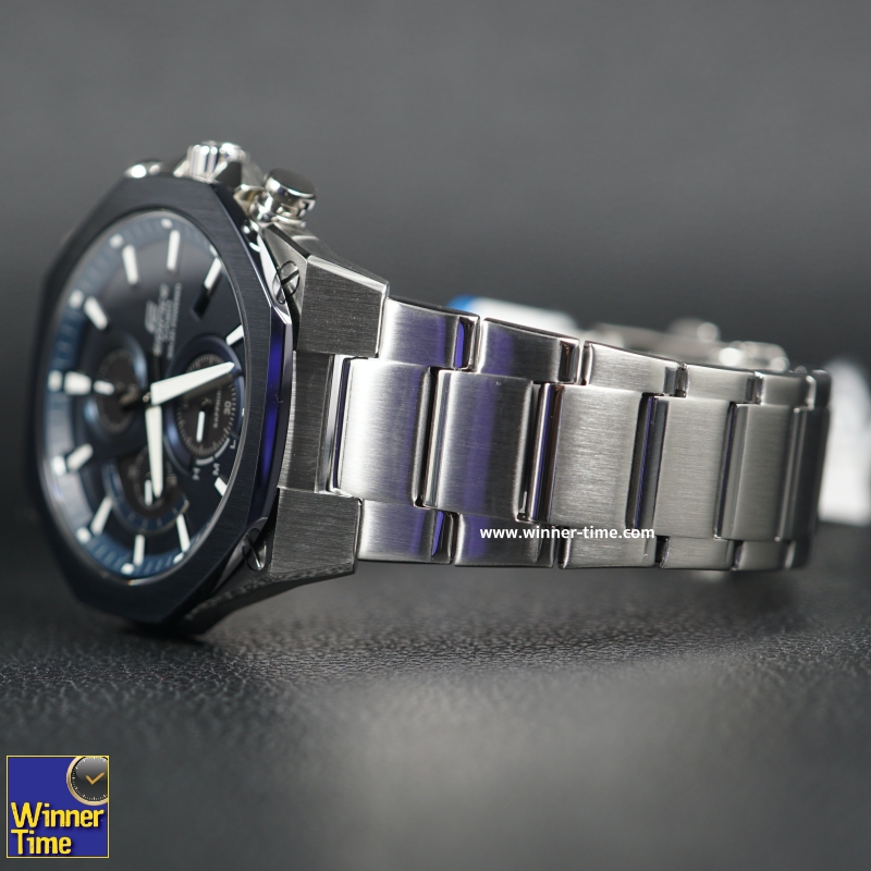 นาฬิกาCASIO EDIFICEรูปทรงเพรียวบางประดับคริสตัลแซฟไฟร์ รุ่น EFS-S570DB-2A