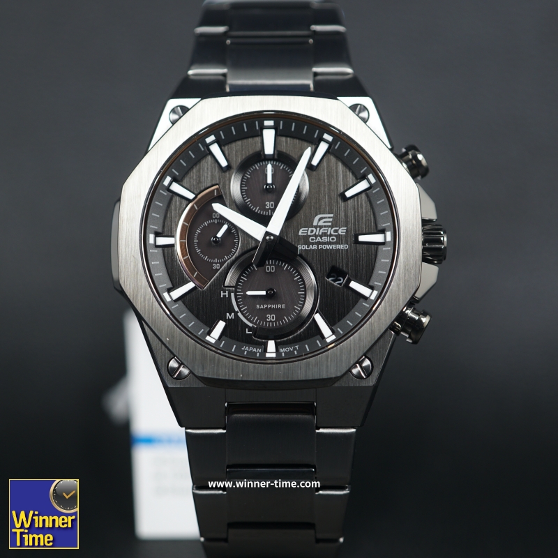 นาฬิกาCASIO EDIFICE รูปทรงเพรียวบางประดับคริสตัลแซฟไฟร์ รุ่น EFS-S570DC-1A