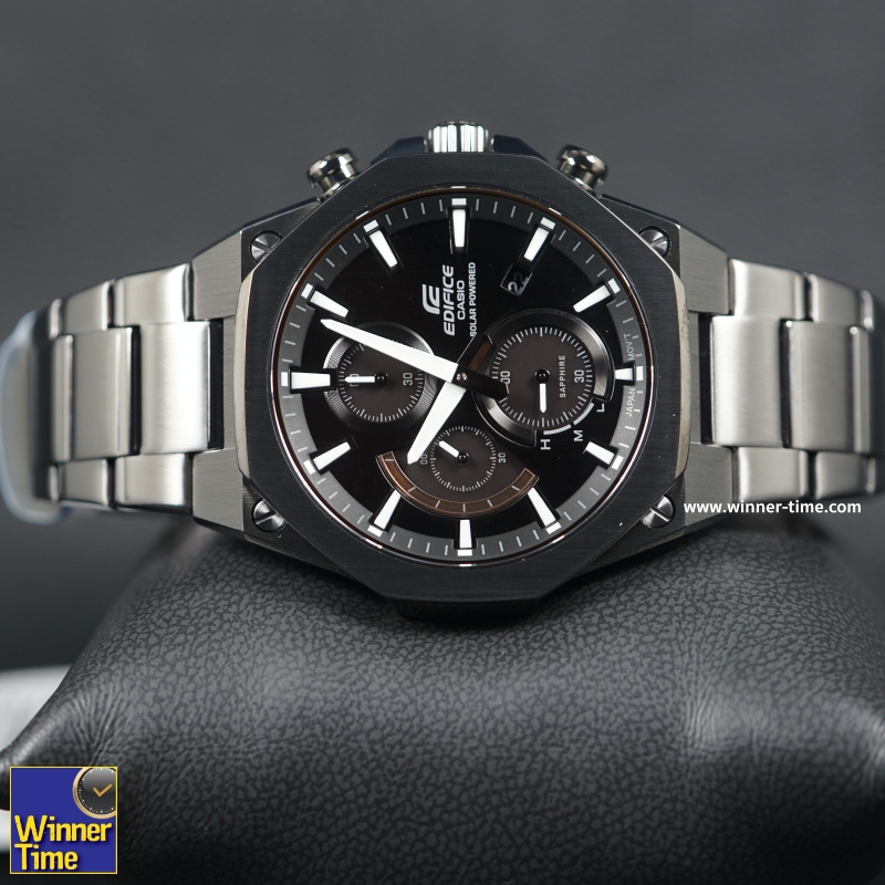 นาฬิกาCASIO EDIFICE รูปทรงเพรียวบางประดับคริสตัลแซฟไฟร์ รุ่น EFS-S570DC-1A