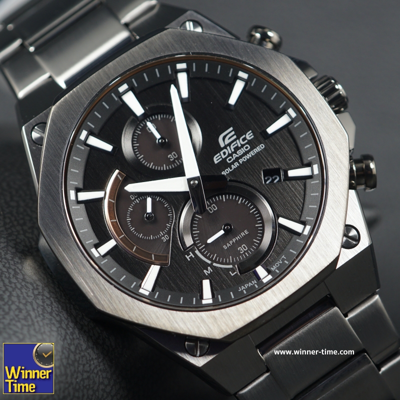 นาฬิกาCASIO EDIFICE รูปทรงเพรียวบางประดับคริสตัลแซฟไฟร์ รุ่น EFS-S570DC-1A