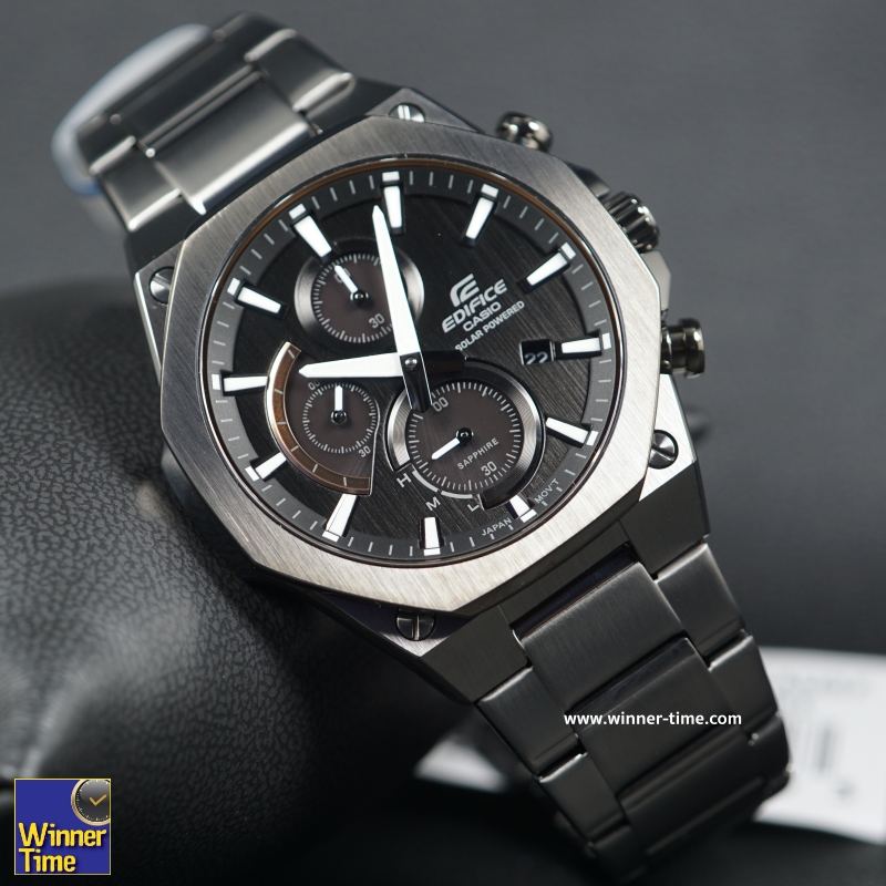 นาฬิกาCASIO EDIFICE รูปทรงเพรียวบางประดับคริสตัลแซฟไฟร์ รุ่น EFS-S570DC-1A