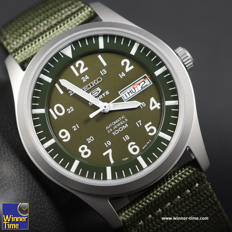 นาฬิกา Seiko 5 Military Automatic Sports รุ่น SNZG09,SNZG09K1,SNZG09K