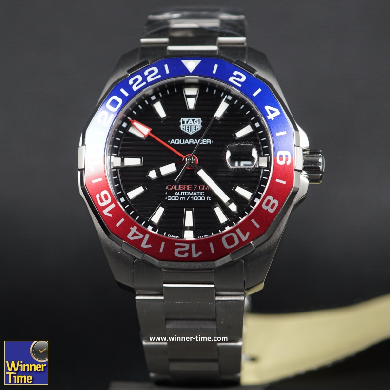 นาฬิกา TAG HEUER AQUARACER CALIBRE 7 GMT AUTOMATIC PEPSI รุ่น WAY201F.BA0927