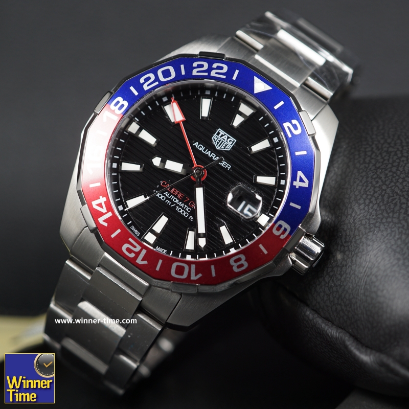 นาฬิกา TAG HEUER AQUARACER CALIBRE 7 GMT AUTOMATIC PEPSI รุ่น WAY201F.BA0927