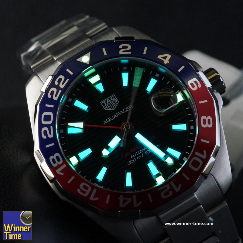 นาฬิกา TAG HEUER AQUARACER CALIBRE 7 GMT AUTOMATIC PEPSI รุ่น WAY201F.BA0927