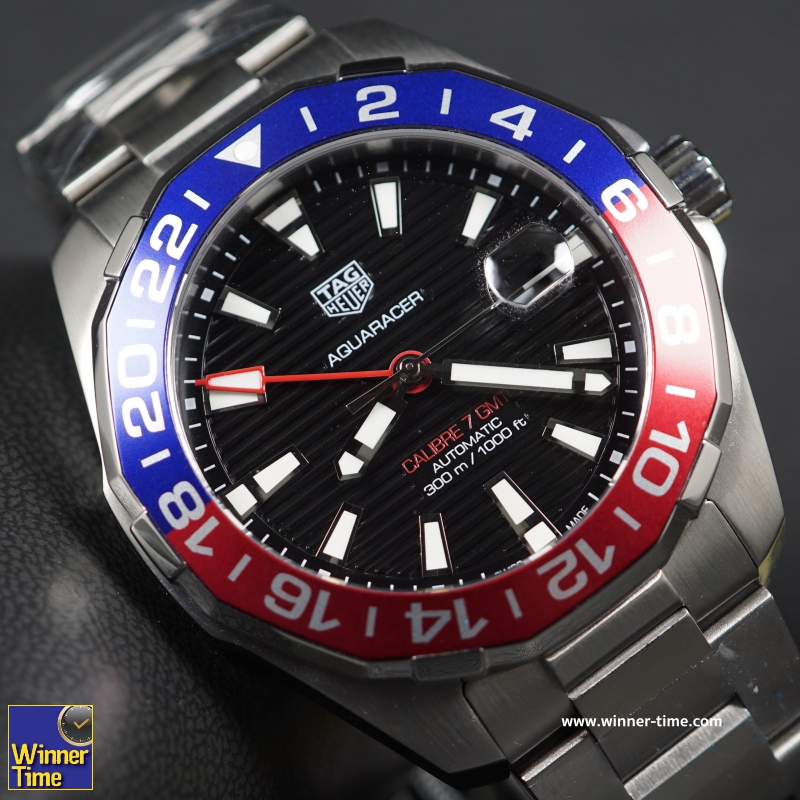 นาฬิกา TAG HEUER AQUARACER CALIBRE 7 GMT AUTOMATIC PEPSI รุ่น WAY201F.BA0927