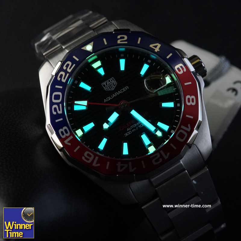 นาฬิกา TAG HEUER AQUARACER CALIBRE 7 GMT AUTOMATIC PEPSI รุ่น WAY201F.BA0927