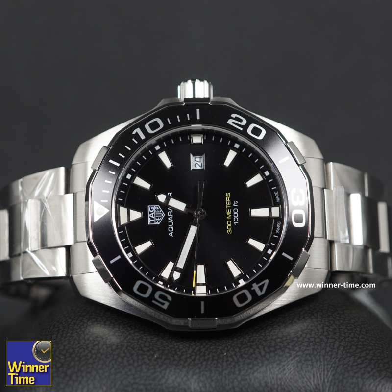 นาฬิกาTag Heuer Aquaracer 300M Quartz Black Dial รุ่น WAY101A.BA0746
