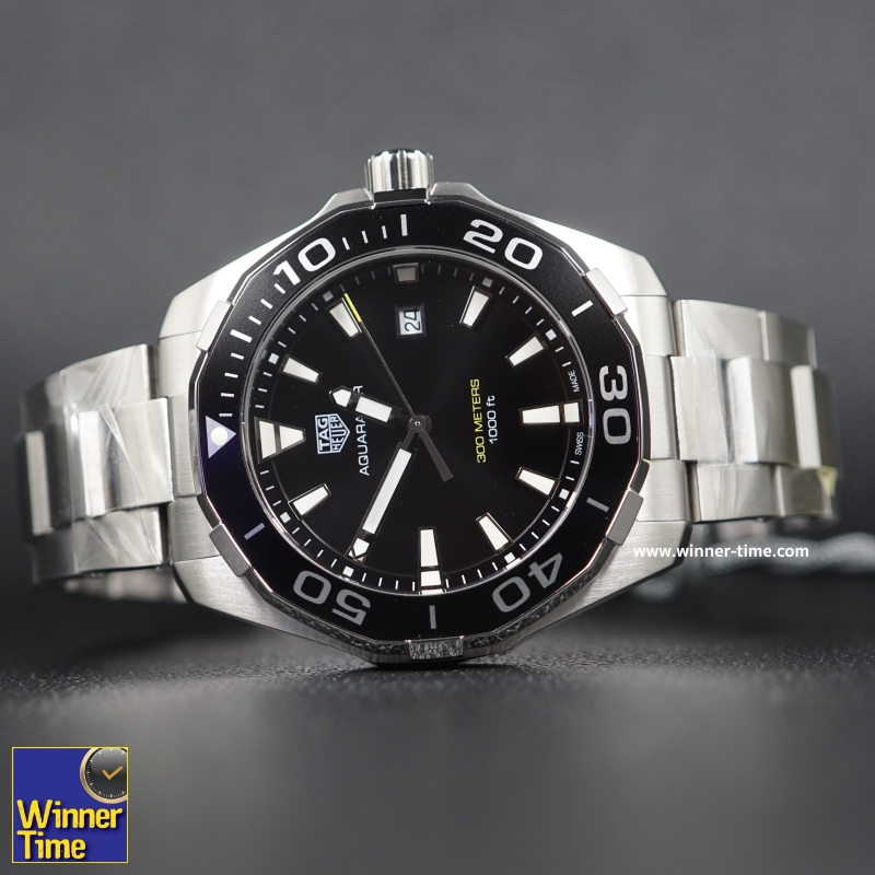 นาฬิกาTag Heuer Aquaracer 300M Quartz Black Dial รุ่น WAY101A.BA0746