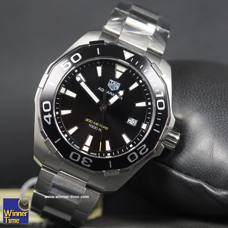 นาฬิกาTag Heuer Aquaracer 300M Quartz Black Dial รุ่น WAY101A.BA0746