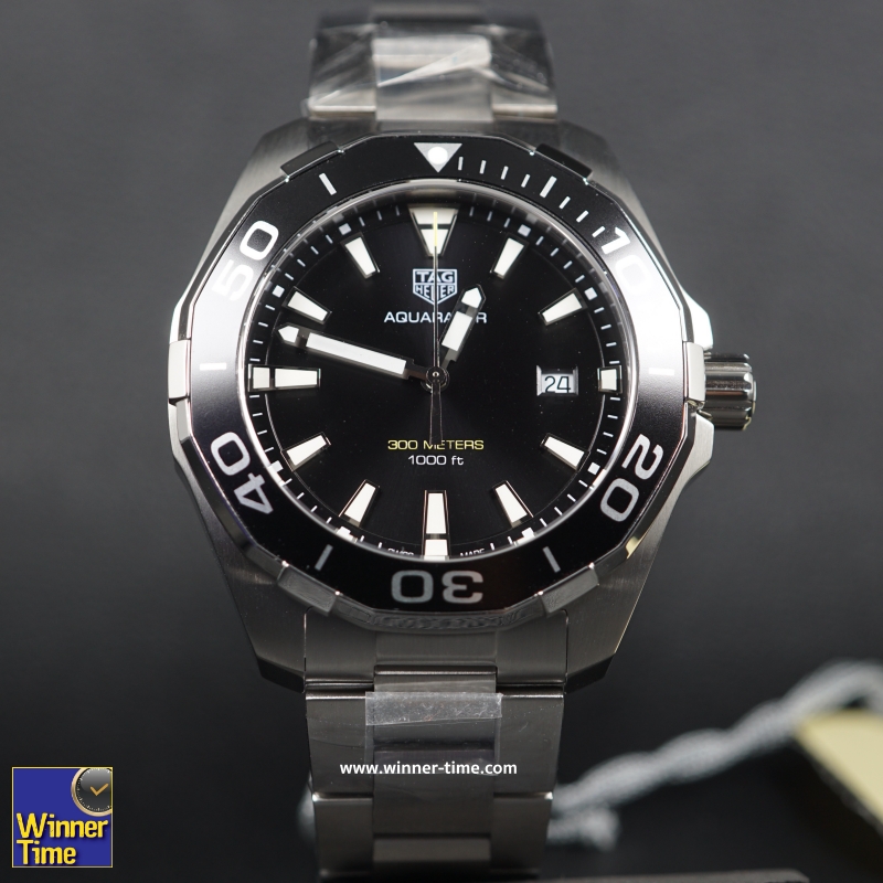 นาฬิกาTag Heuer Aquaracer 300M Quartz Black Dial รุ่น WAY101A.BA0746