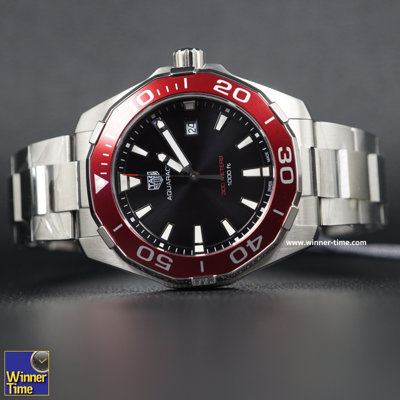 นาฬิกาTag Heuer Aquaracer 300M Quartz Black Dial รุ่น WAY101B.BA0746