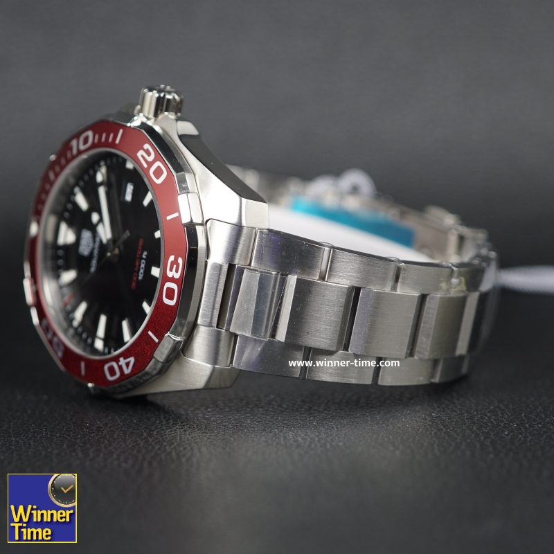นาฬิกาTag Heuer Aquaracer 300M Quartz Black Dial รุ่น WAY101B.BA0746