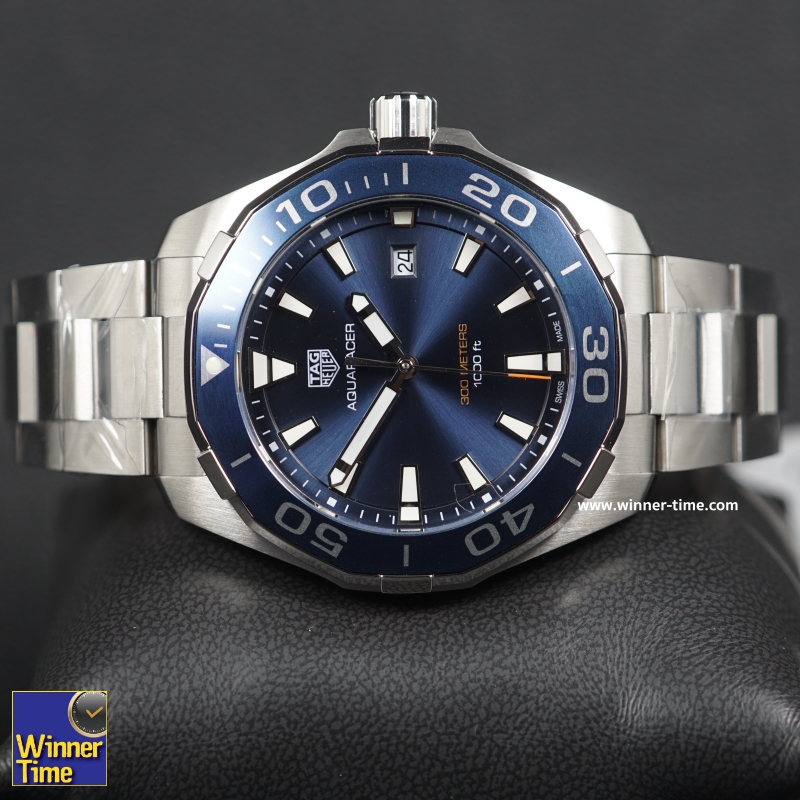 นาฬิกาTag Heuer Aquaracer 300M Quartz Black Dial รุ่น WAY101C.BA0746