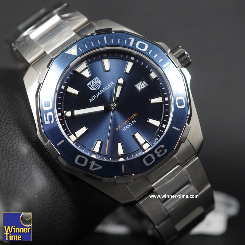 นาฬิกาTag Heuer Aquaracer 300M Quartz Black Dial รุ่น WAY101C.BA0746