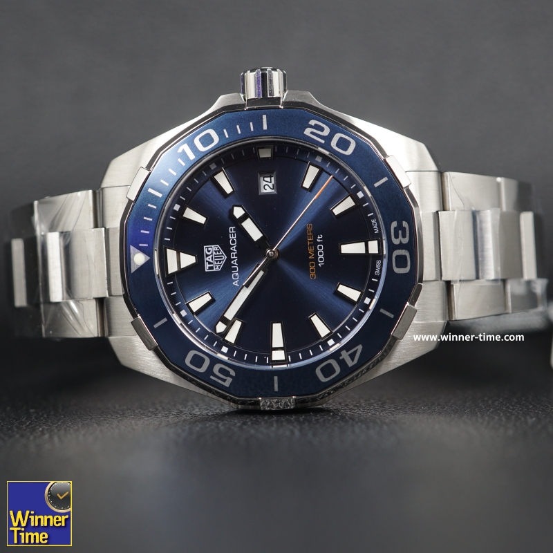 นาฬิกาTag Heuer Aquaracer 300M Quartz Black Dial รุ่น WAY101C.BA0746