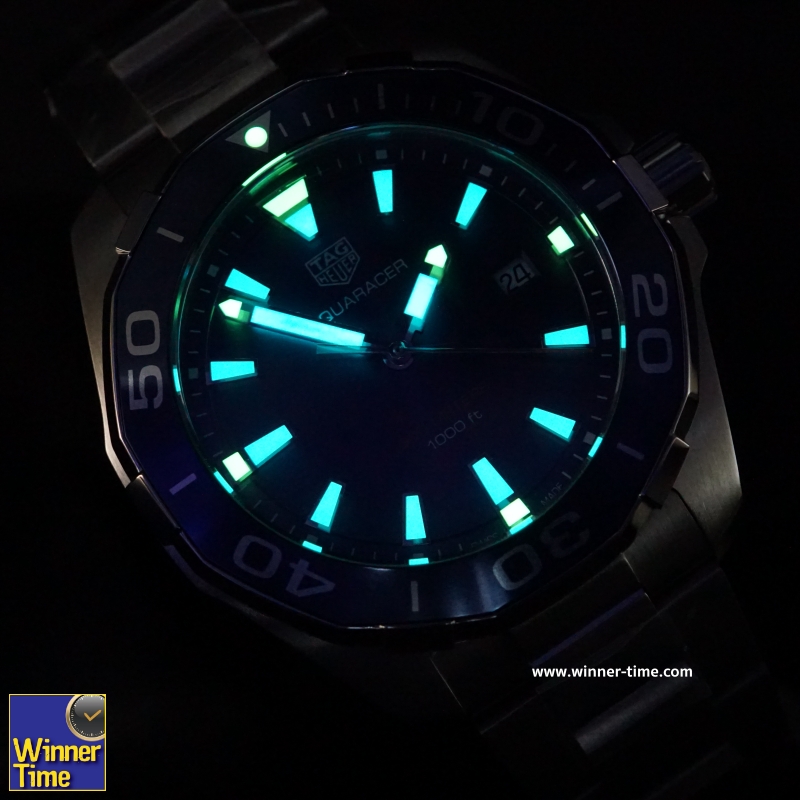 นาฬิกาTag Heuer Aquaracer 300M Quartz Black Dial รุ่น WAY101C.BA0746