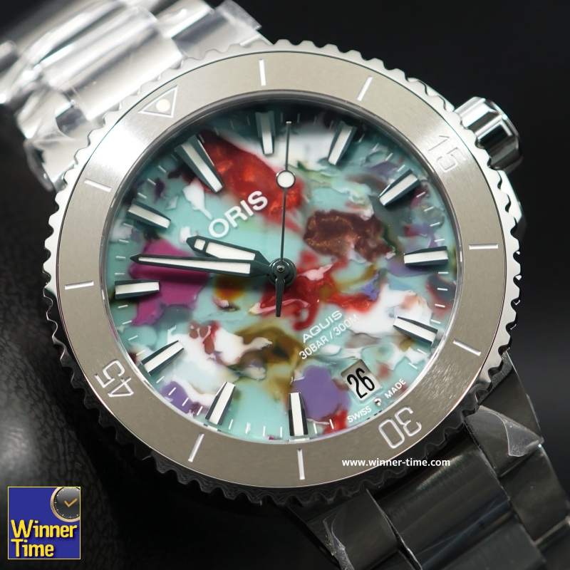 นาฬิกาORIS AQUIS DATE C Upcycle รุ่น 733 777 04150-Set 