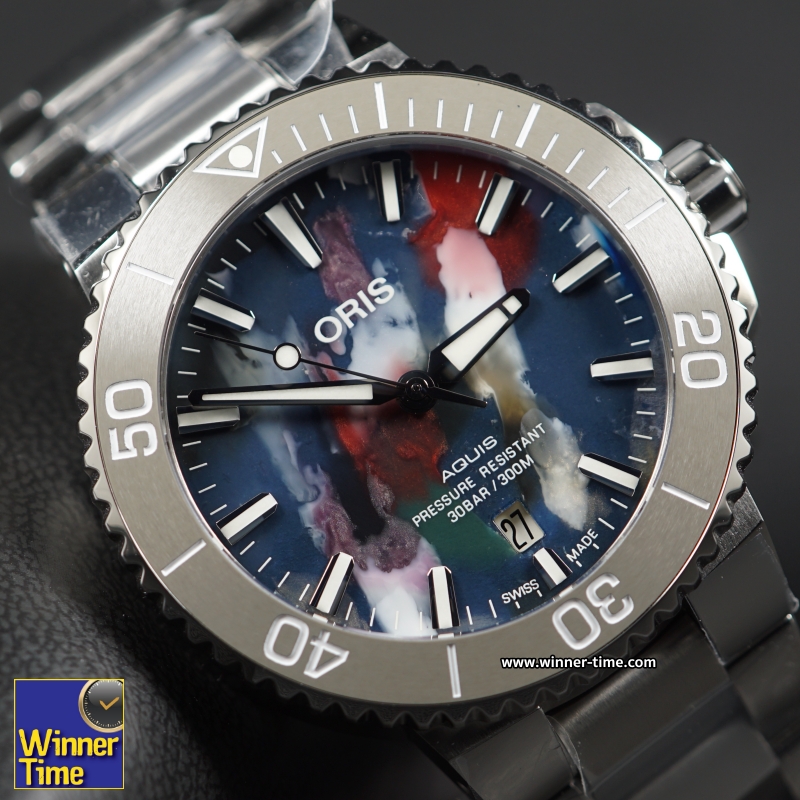 นาฬิกาORIS AQUIS DATE C Upcycle รุ่น 733 7766 4150-Set  (NUMBER 3926144)
