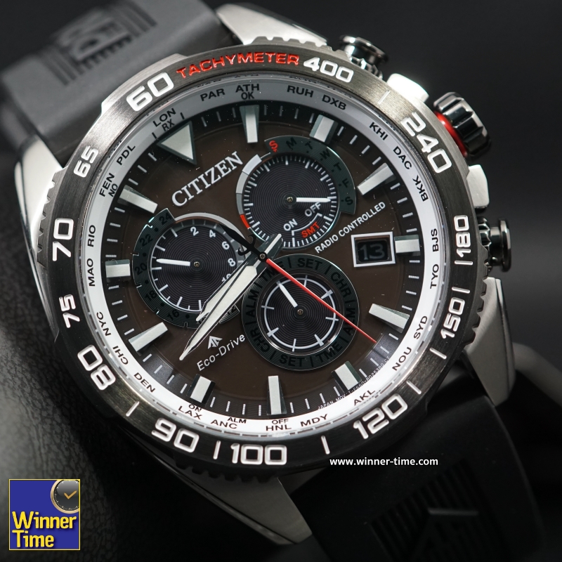 นาฬิกาCitizen Promaster Radio Controlled World Time Eco-Drive 200M รุ่น CB5036-10X
