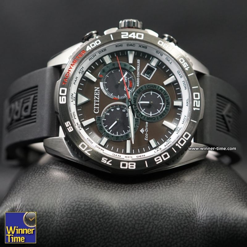 นาฬิกาCitizen Promaster Radio Controlled World Time Eco-Drive 200M รุ่น CB5036-10X