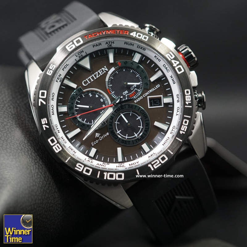 นาฬิกาCitizen Promaster Radio Controlled World Time Eco-Drive 200M รุ่น CB5036-10X
