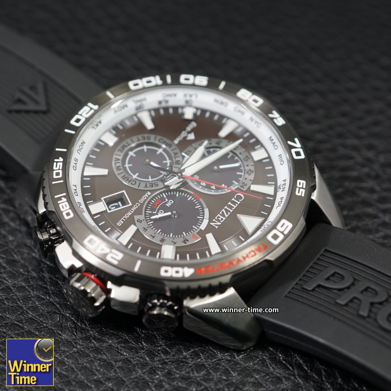 นาฬิกาCitizen Promaster Radio Controlled World Time Eco-Drive 200M รุ่น CB5036-10X