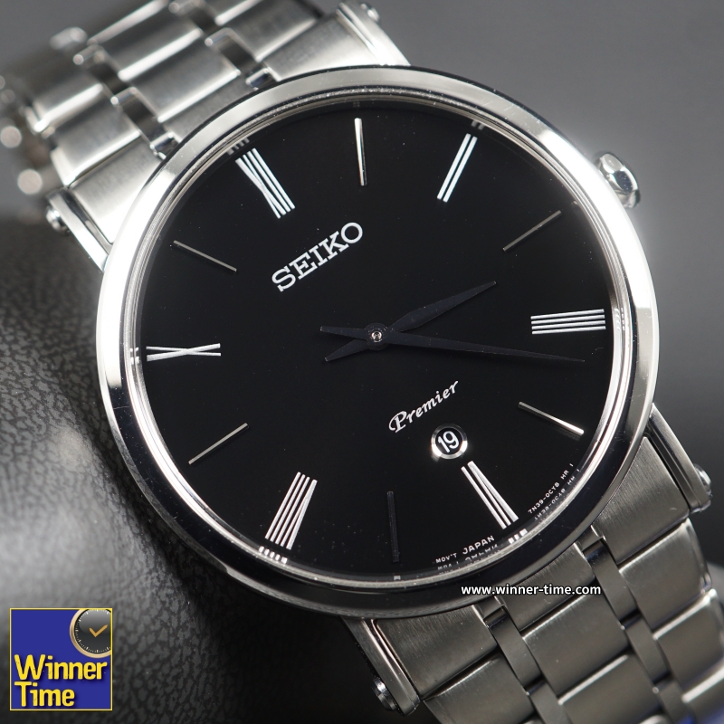 นาฬิกาข้อมือผู้ชาย Seiko Premier Quartz Analog รุ่น SKP393,SKP393P1, SKP393P
