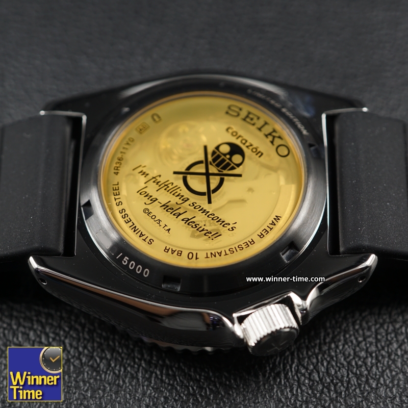 นาฬิกาSeiko 5 Sports ONE PIECE Limited Edition (LAW) รุ่น SRPH63K1,SRPH63K,SRPH63