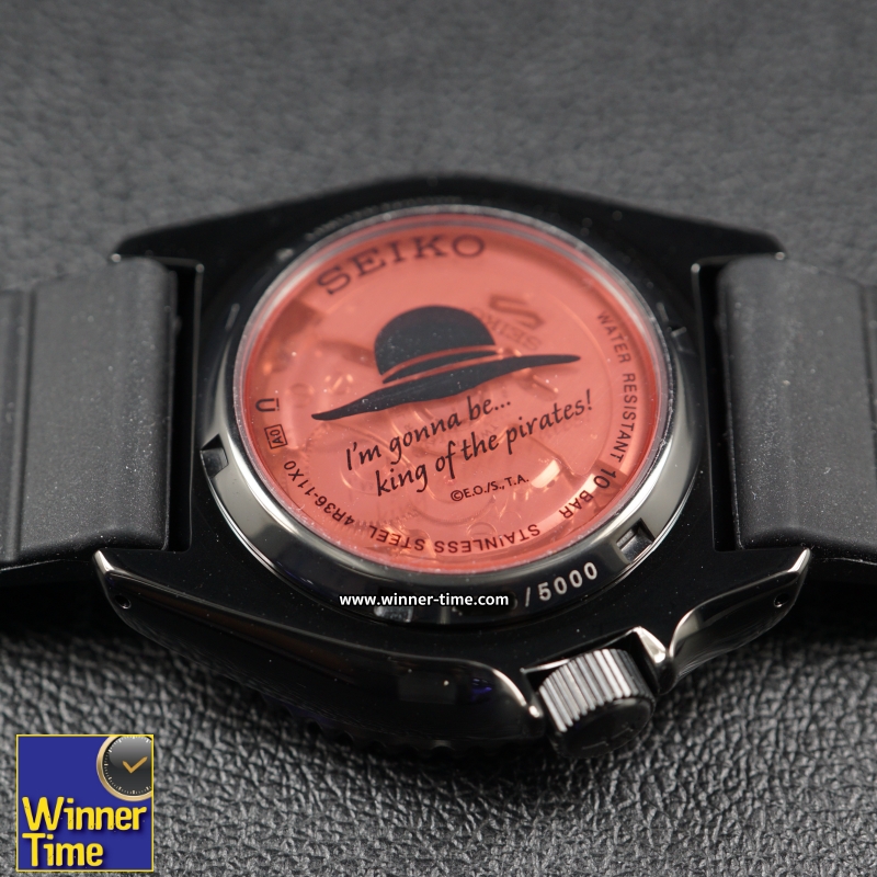 นาฬิกาSeiko 5 Sports ONE PIECE Limited Edition  (LUFFY) รุ่น SRPH65K1,SRPH65K,SRPH65