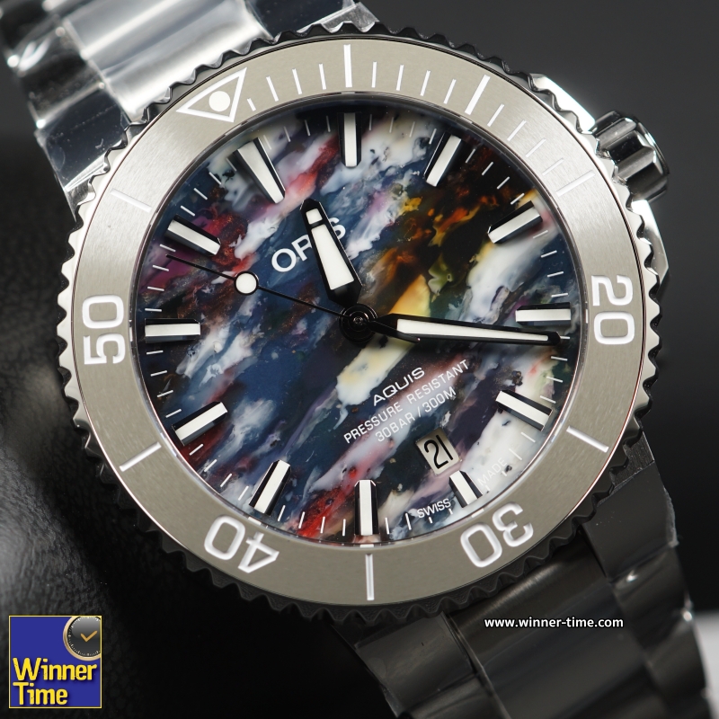 นาฬิกาORIS AQUIS DATE C Upcycle รุ่น 733 7766 4150-Set  (NUMBER 3925928)